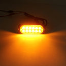 DC 12V-24V 2W 12LEDs SMD-2835 Lamps 17 Flash Patterns 3 Lines Car Flash Lamp Waterproof Car Truck Emergency Strobe Flash Warning Light, Cable Length: 90cm