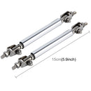 2 PCS Car Modification Large Surrounded By The Rod Telescopic Lever Front and Rear Bars Fixed Front Lip Back Shovel Adjustable Small Rod, Length: 15cm(Silver)