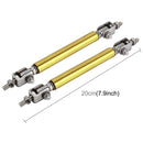 2 PCS Car Modification Large Surrounded By The Rod Telescopic Lever Front and Rear Bars Fixed Front Lip Back Shovel Adjustable Small Rod, Length: 20cm(Gold)