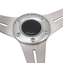 35cm PU Racing Sport Hand Wheel Car Modified Steering Wheel(Grey)