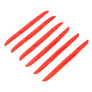 6 PCS Universal Car Door Anti-collision Strip Protection Guards Silicon Trims Stickers (Red)