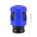 4 PCS Valve Shape Gas Cap Mouthpiece Cover Tire Cap Car Tire Valve Caps (Blue)