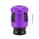 4 PCS Valve Shape Gas Cap Mouthpiece Cover Tire Cap Car Tire Valve Caps (Purple)