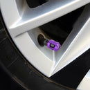 4 PCS Valve Shape Gas Cap Mouthpiece Cover Tire Cap Car Tire Valve Caps (Purple)