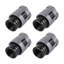 4 PCS Valve Shape Gas Cap Mouthpiece Cover Tire Cap Car Tire Valve Caps (Silver Grey)