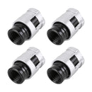 4 PCS Valve Shape Gas Cap Mouthpiece Cover Tire Cap Car Tire Valve Caps (Silver)