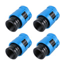 4 PCS Valve Shape Gas Cap Mouthpiece Cover Tire Cap Car Tire Valve Caps (Baby Blue)