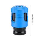 4 PCS Valve Shape Gas Cap Mouthpiece Cover Tire Cap Car Tire Valve Caps (Baby Blue)