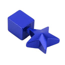 4 PCS Star Shape Gas Cap Mouthpiece Cover Tire Cap Car Tire Valve Caps (Blue)