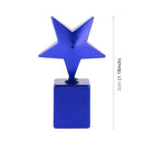 4 PCS Star Shape Gas Cap Mouthpiece Cover Tire Cap Car Tire Valve Caps (Blue)