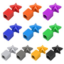4 PCS Star Shape Gas Cap Mouthpiece Cover Tire Cap Car Tire Valve Caps (Blue)