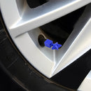 4 PCS Star Shape Gas Cap Mouthpiece Cover Tire Cap Car Tire Valve Caps (Blue)