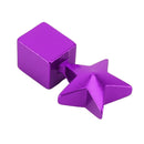 4 PCS Star Shape Gas Cap Mouthpiece Cover Tire Cap Car Tire Valve Caps (Purple)