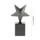 4 PCS Star Shape Gas Cap Mouthpiece Cover Tire Cap Car Tire Valve Caps (Silver Grey)