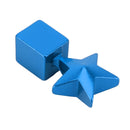 4 PCS Star Shape Gas Cap Mouthpiece Cover Tire Cap Car Tire Valve Caps (Baby Blue)