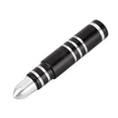 4 PCS Long Bullet Shape Gas Cap Mouthpiece Cover Tire Cap Car Tire Valve Caps (Black)
