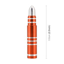 4 PCS Long Bullet Shape Gas Cap Mouthpiece Cover Tire Cap Car Tire Valve Caps (Orange)