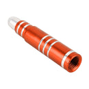 4 PCS Long Bullet Shape Gas Cap Mouthpiece Cover Tire Cap Car Tire Valve Caps (Orange)