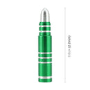 4 PCS Long Bullet Shape Gas Cap Mouthpiece Cover Tire Cap Car Tire Valve Caps (Green)
