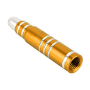 4 PCS Long Bullet Shape Gas Cap Mouthpiece Cover Tire Cap Car Tire Valve Caps (Gold)