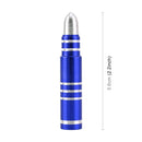 4 PCS Long Bullet Shape Gas Cap Mouthpiece Cover Tire Cap Car Tire Valve Caps (Blue)