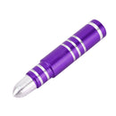 4 PCS Long Bullet Shape Gas Cap Mouthpiece Cover Tire Cap Car Tire Valve Caps (Purple)