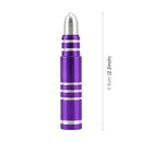 4 PCS Long Bullet Shape Gas Cap Mouthpiece Cover Tire Cap Car Tire Valve Caps (Purple)