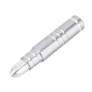 4 PCS Long Bullet Shape Gas Cap Mouthpiece Cover Tire Cap Car Tire Valve Caps (Silver)
