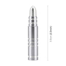 4 PCS Long Bullet Shape Gas Cap Mouthpiece Cover Tire Cap Car Tire Valve Caps (Silver)