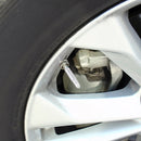 4 PCS Long Bullet Shape Gas Cap Mouthpiece Cover Tire Cap Car Tire Valve Caps (Silver)