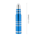 4 PCS Long Bullet Shape Gas Cap Mouthpiece Cover Tire Cap Car Tire Valve Caps (Baby Blue)