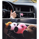 Car Cartoon Diffuser Air Freshener Perfume Vent Clip Styling Magnetic Support Phone Holder (Taupe)