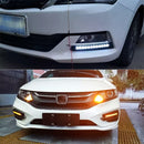 6W 3528 84LEDs DC 12V Car Bulb Turn Signal Auto Reverse Lamp Daytime Turn Running Light Source (White Light+Yellow Light)