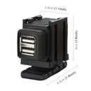 Waterproof Motorcycle SAE To USB Cable Adapter 3.1A Dual Port Power Socket Adapter, for Smart Phones, Tablets, GPS