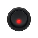 20 Amp 12 Volt Triple Plugs LED ON OFF Rocker Power Switch (Red Light)
