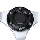 Car Modified Racing Sport Horn Button Steering Wheel, Diameter: 32cm(Black)