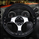 Car Modified Racing Sport Horn Button Steering Wheel, Diameter: 32cm(Black)