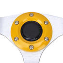 Car Modified Racing Sport Horn Button Steering Wheel, Diameter: 32cm(Yellow)