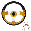 Car Modified Racing Sport Horn Button Steering Wheel, Diameter: 32cm(Yellow)
