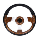 Car Modified Racing Sport Horn Button Steering Wheel, Diameter: 32cm(Brown)
