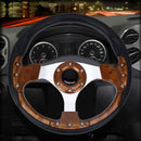 Car Modified Racing Sport Horn Button Steering Wheel, Diameter: 32cm(Brown)