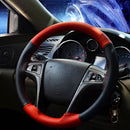 Car Genuine Leather Hand-stitched Adaptation Steering Wheel Cover(Brown)