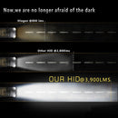 55W H8/H9/H11 4300K HID Xenon Bulbs Light Conversion Kit with High Intensity Discharge Alloy Ballast, Warm White