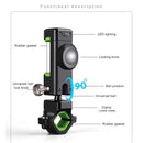 Motorcycle Bike Handlebar Phone Mount Holder Cradle with Compass, LED Light, For iPhone X/8/7/6/6s Plus, Android Samsung Galaxy S6/S7, GPS and other Smartphone