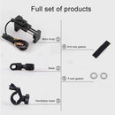 Motorcycle Bike Handlebar Phone Mount Holder Cradle with Compass, LED Light, For iPhone X/8/7/6/6s Plus, Android Samsung Galaxy S6/S7, GPS and other Smartphone