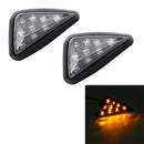 2 PCS Triangle Shape DC 12V Motorcycle 9-LED Yellow Light Turn Signal Indicator Blinker Light