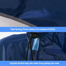 Universal Super Water-Resistant Dual Hooded Motorcycle Rain Poncho Coat Raincoat(Blue)