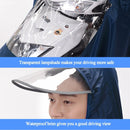 Universal Super Water-Resistant Dual Hooded Motorcycle Rain Poncho Coat Raincoat(Blue)