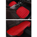 3 PCS / Set Warm Car Seat Cover Cushion Five Seats Universal Two Front Row Seat Covers and One Back Row Seat Cover Car Non-slip Chair Pad Warm Car Mats No Back Plush Cushion(Red)