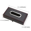 Universal Car Facial Tissue Box Case Holder Metal Frame Tissue Box Fashion and Simple Paper Napkin Bag(Black)